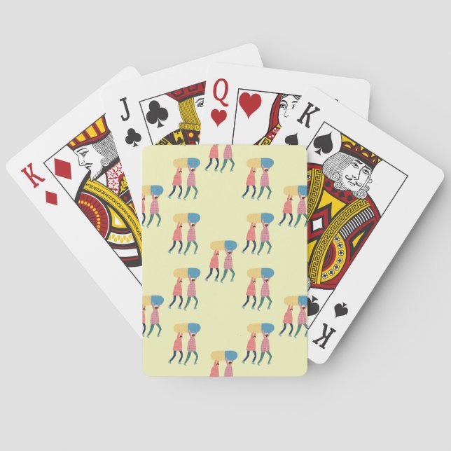 Carrying A Pill Pattern Playing Cards (Back)