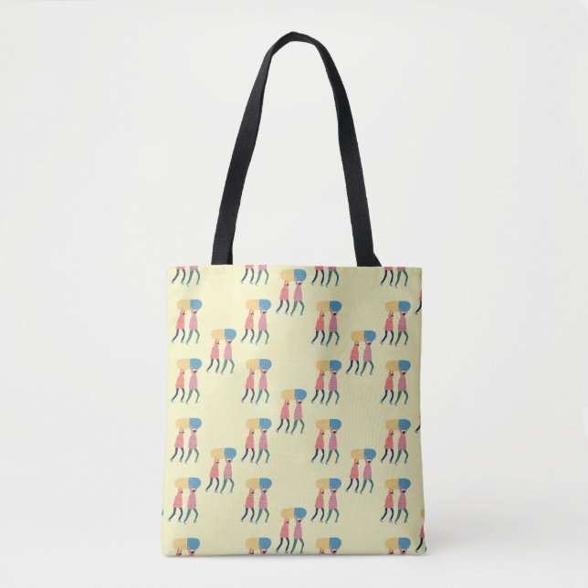 Carrying A Pill Pattern Tote Bag (Front)