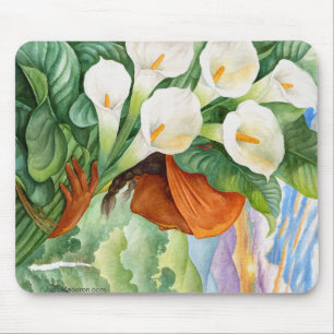 CARRYING CALA LILIES MOUSEPAD
