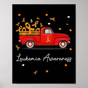 Carrying Orange Ribbon Leukaemia Awareness Poster