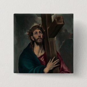 Carrying the Cross 15 Cm Square Badge