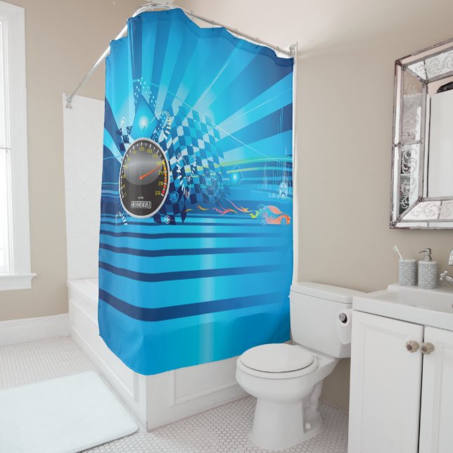 Cars 1 Shower Curtain (In Situ)