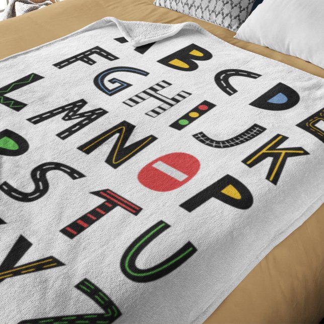 Cars Alphabet Nursery Kids Room  Fleece Blanket (Creator Uploaded)