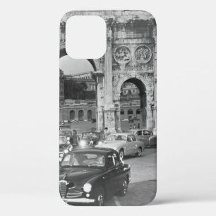 Cars and ancient monuments Rome Italyvintage, ital iPhone 12 Case