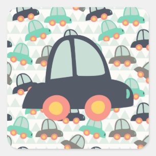 Cars and More Cars Square Sticker