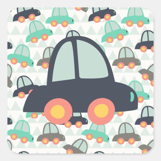 Cars and More Cars Square Sticker (Front)