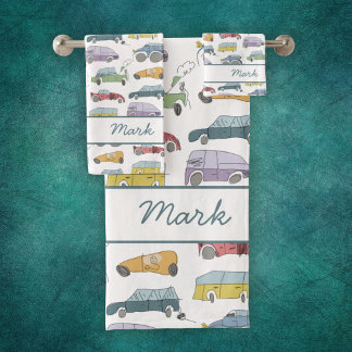 Cars Doodle Bath Towel Set
