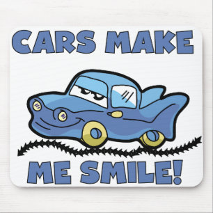CARS MAKE ME SMILE MOUSE PAD