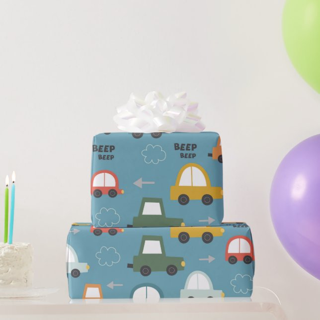Cars Pattern kids  Wrapping Paper (Party Gifts)