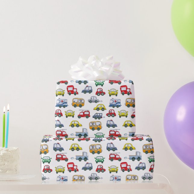 Cars Pattern Wrapping Paper (Party Gifts)