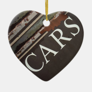 CARS Tow Truck Vintage Car Sign Ceramic Tree Decoration