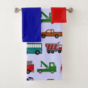 Cars, Trucks, Buses Bath Towel Set