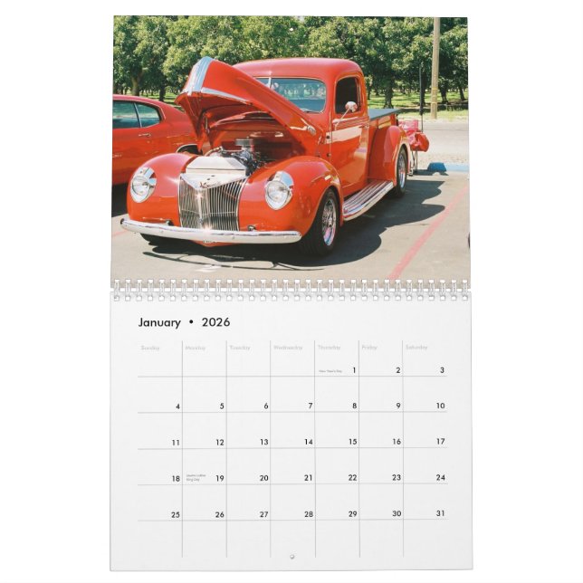 CARS & TRUCKS CALENDAR (Jan 2026)