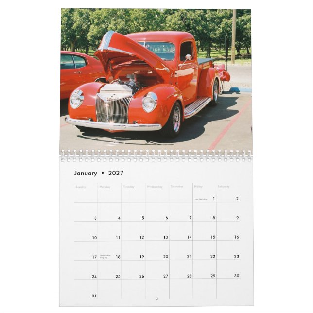 CARS & TRUCKS CALENDAR (Jan 2027)