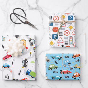 Cars Wrapping Paper, Kids Birthday Gift Wrap