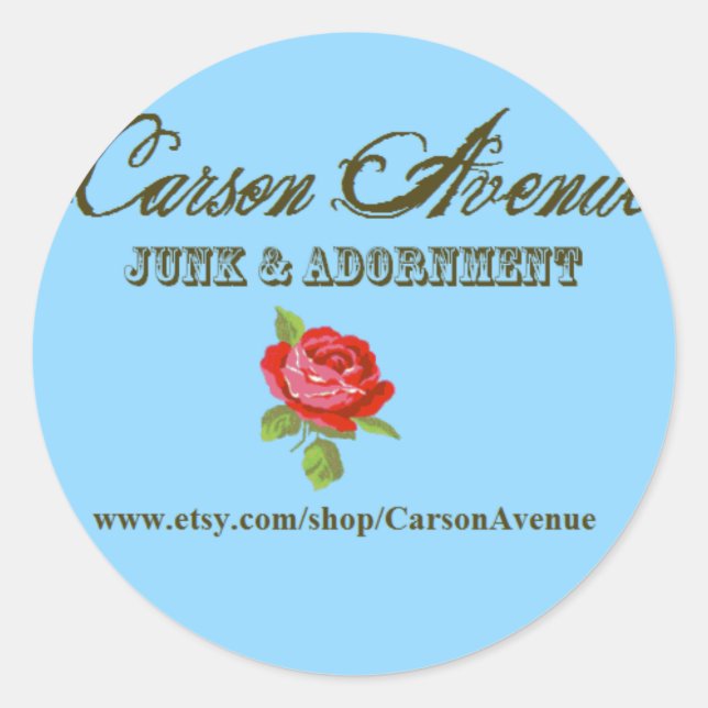 Carson Avenue Classic Round Sticker (Front)