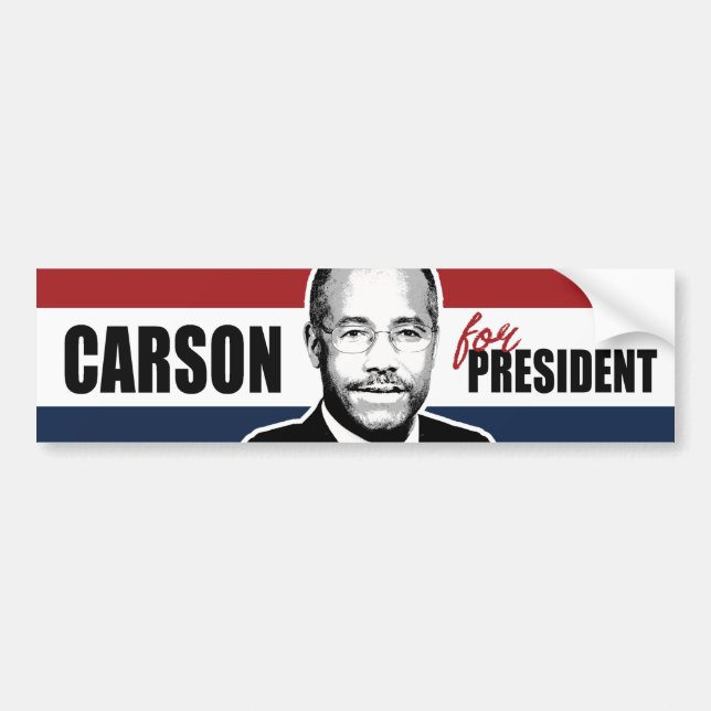 Carson for President Red White and Blue Bumper -.p Bumper Sticker (Front)