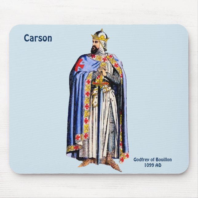 CARSON ~ Godfrey Bouillon Costume~ Personalized Mouse Pad (Front)