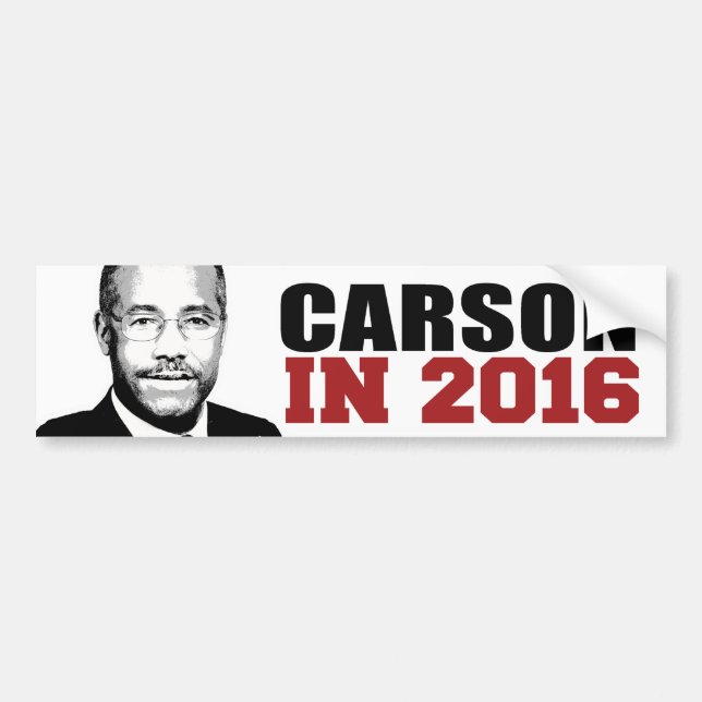 Carson in 2016 Bumper -.png Sticker (Front)