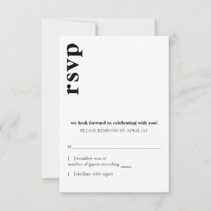 Carson Modern Wedding RSVP Invitation