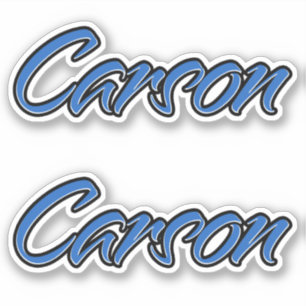 Carson name blue sticker Sticker Sticker Sticker