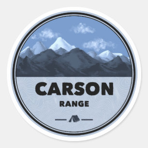 Carson Range California Nevada Camping Classic Round Sticker