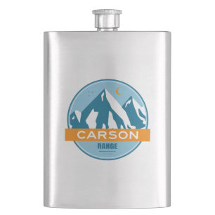 Carson Range California Nevada Hip Flask