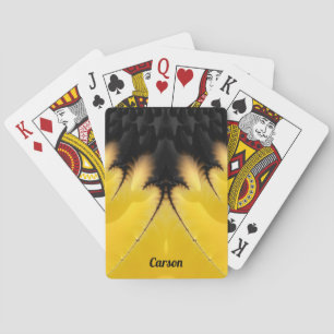 CARSON ~ STUNNING! Black and Yellow Design Playing Cards