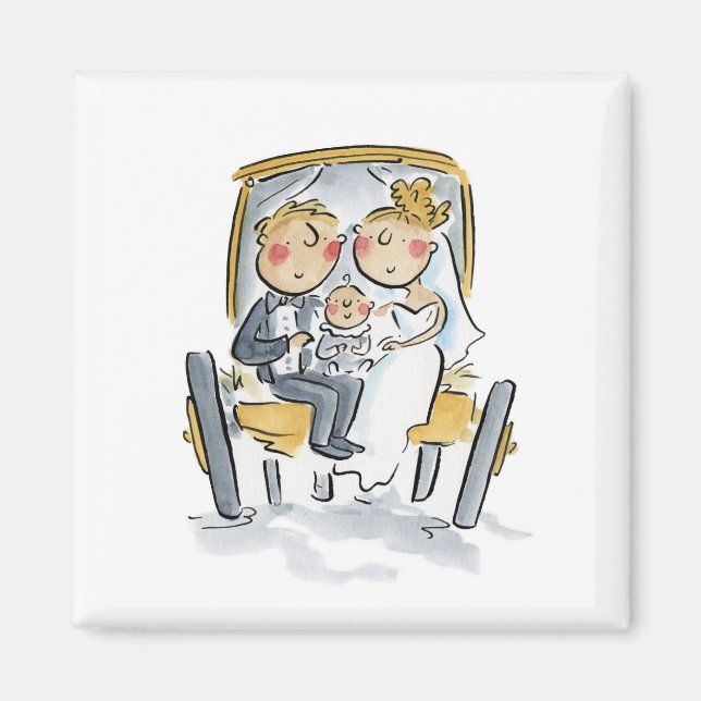 Cart before the horse magnet (Front)