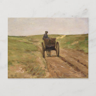 Cart in Katwijk, 1889 Postcard