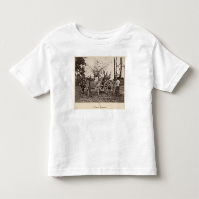 Cart pulled by two oxen at Mandalay, Burma Toddler T-Shirt (Front)