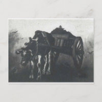 Cart with Black Ox by Vincent van Gogh