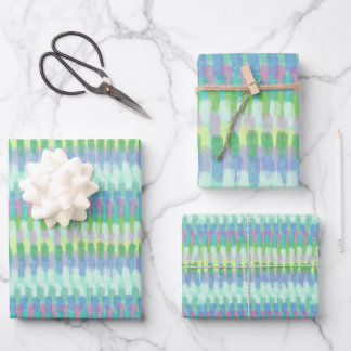 Carta da pacchi Astratto verde Wrapping Paper Sheet