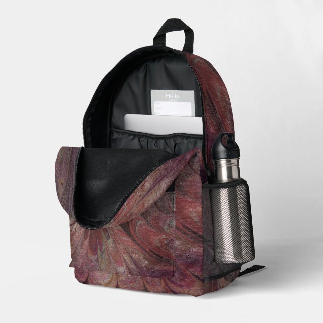 Carta Marmorizzata Print Cut Sew Bag (Back Corner Right (Open))