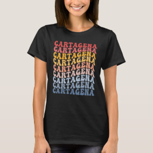 Cartagena City Groovy Retro T-Shirt