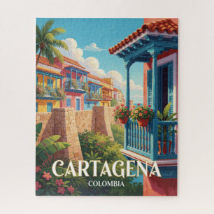 Cartagena Colombia Caribbean Old Town Travel Jigsaw Puzzle