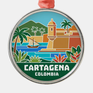 Cartagena Colombia Metal Tree Decoration