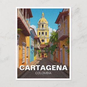 Cartagena Colombia Travel Postcard