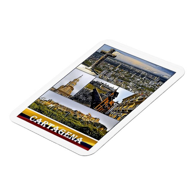 Cartagena - Mosaic - Colombia Magnet (Left Side)