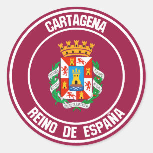 Cartagena Round Emblem Classic Round Sticker