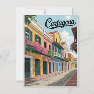 Cartagena vintage postcard