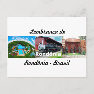 Cartão postal lembrança de Rondônia Brasil Postcard