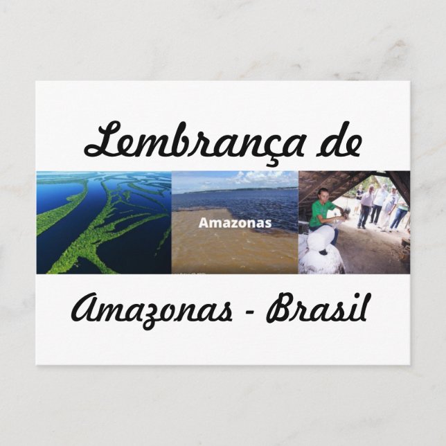 Cartão Postal lembrança do Amazonas Postcard (Front)