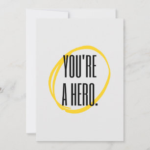 Cartão You're a hero. Holiday Card