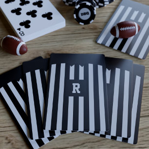 Cartas de Baralho Listradas Preto e Branco Playing Cards