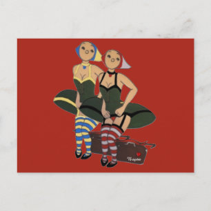 carte becassine maryline postcard