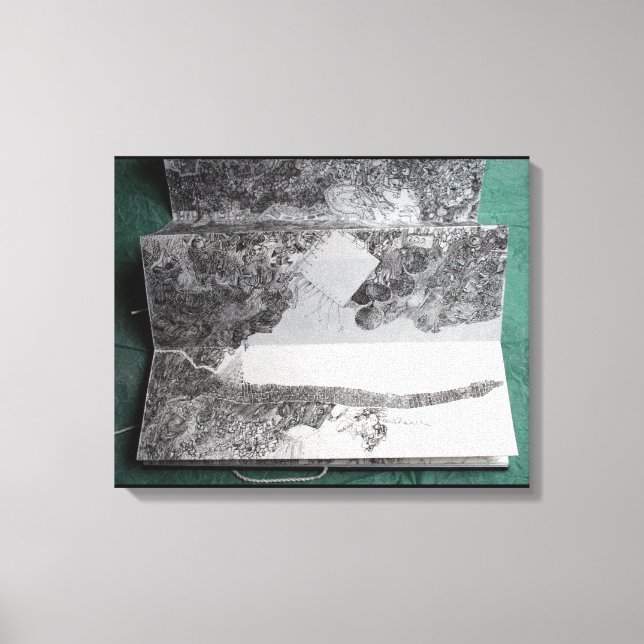 Carte Blanche pour 1 Stylo en bout de Course C Canvas Print (Front)