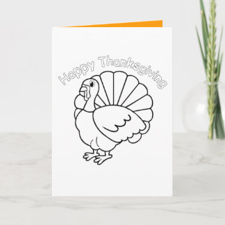 Carte � color pour Thanksgiving - Holiday Card