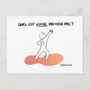 Carte de Coaching "Quel est votre 1er pas ?" Postcard