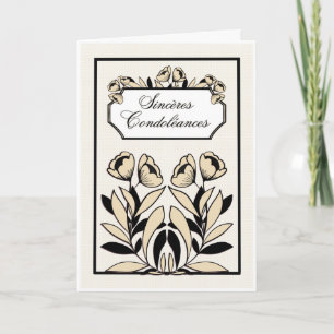 Carte de Condoléances Élégante – Deepest Sympathy  Card